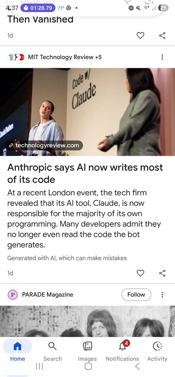 mblipscomb's tweet photo. Here we have AI writing about AI writing AI. #fullcircle #rinserepeat https://t.co/rhb2jP0Rma