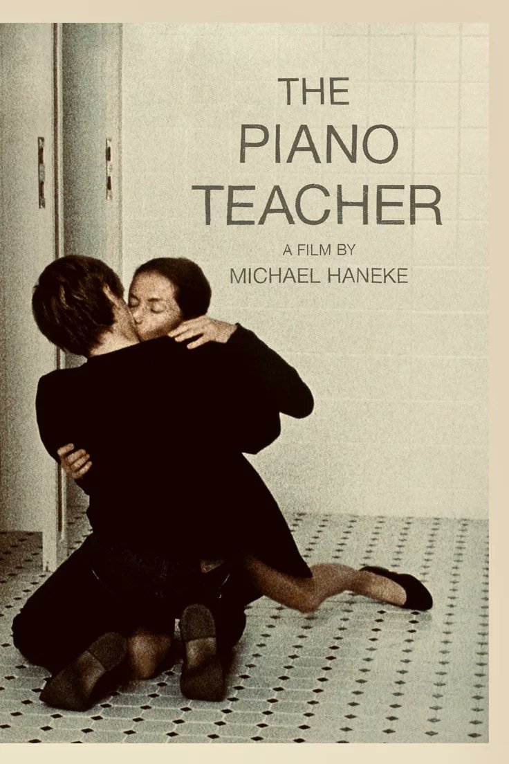 proxinematic's tweet photo. Just watched The Piano Teacher, ugh.. it's completely weird. Complex but I got it, I would never understand Haneke's mind since Funny Games.

A romance film for sick people~ https://t.co/pqr9MAorRw