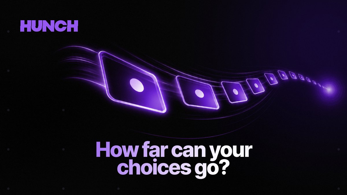 gotahunch_app's tweet photo. 🔄 How far can your choices go?

Hunch lets every swipe leave a footprint. Predict, earn rewards, and see the chain of outcomes unfold. https://t.co/0p6IW2IvpY