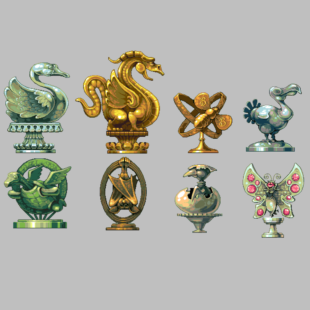 yg_fool's tweet photo. Trophies. Knight fall #pixelart https://t.co/JB8BTRbrwN
