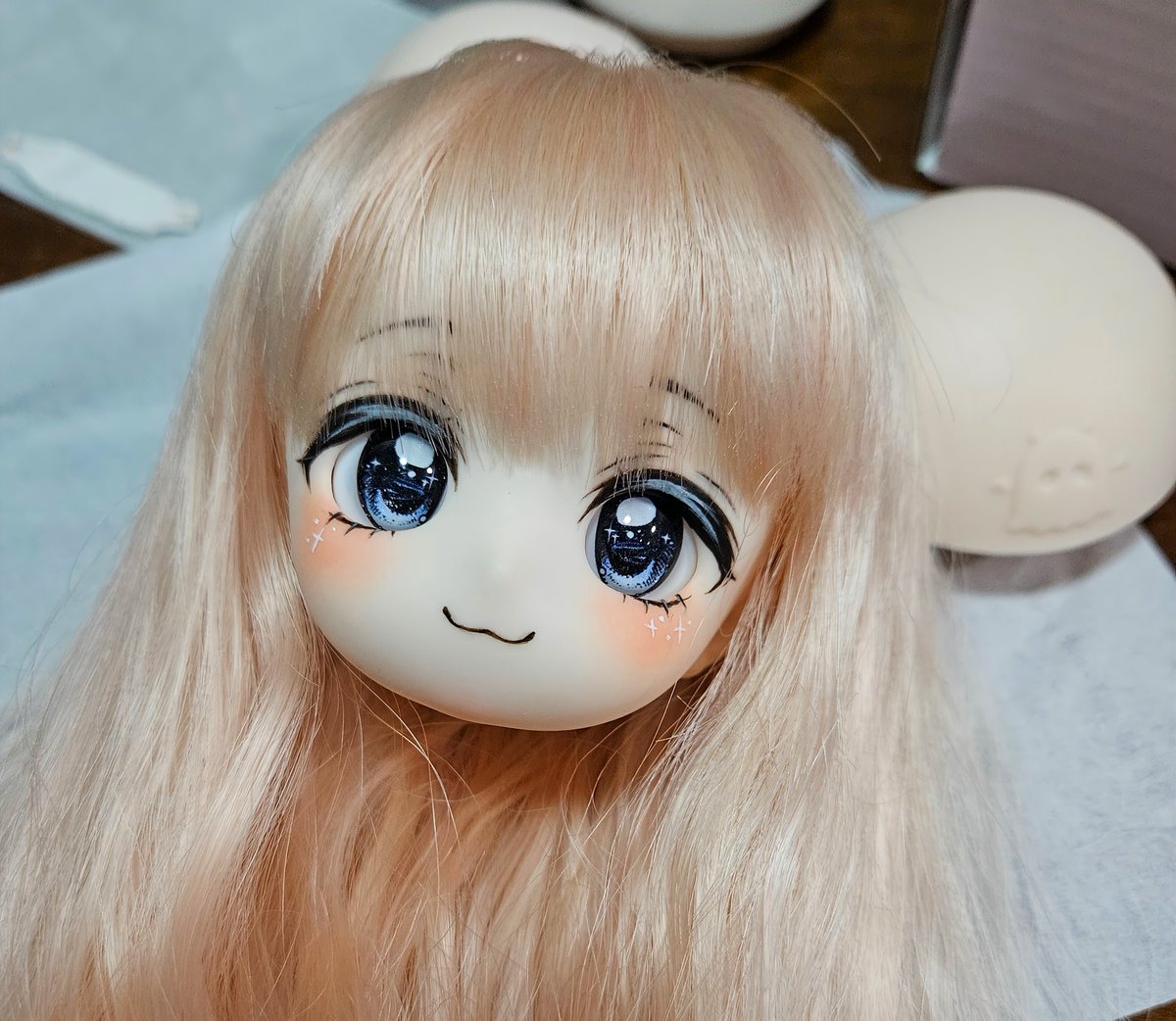1/4imomoちゃんとオビツ11のヒカリヘッドもメイクしました～imomo
