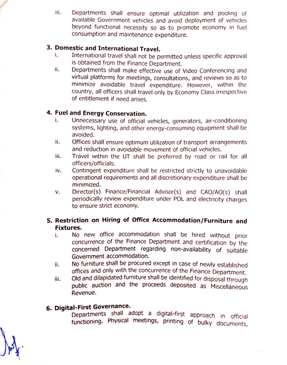 KNSKashmir's tweet photo. J&K govt enforces austerity measures, restricts official expenditure