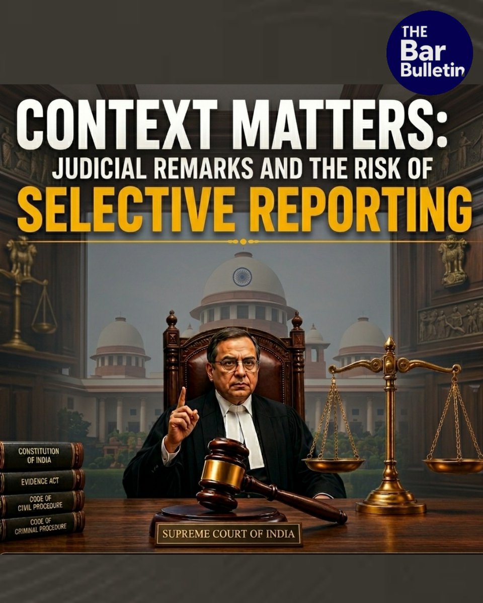 thebarbulletin's tweet photo. [Ink & Insight] Context Matters: Judicial Remarks and the Risk of Selective Reporting

Read More Here- https://t.co/MZL5e8EGy3

#ConstitutionalCourts #courtroomobservations #fakedegrees #institutionalintegrity #JudicialIndependence #judicialremarks #legalprofession #mediatrial #publictrust #selectivereporting #thebarbulletin #legalupdates #legalnews