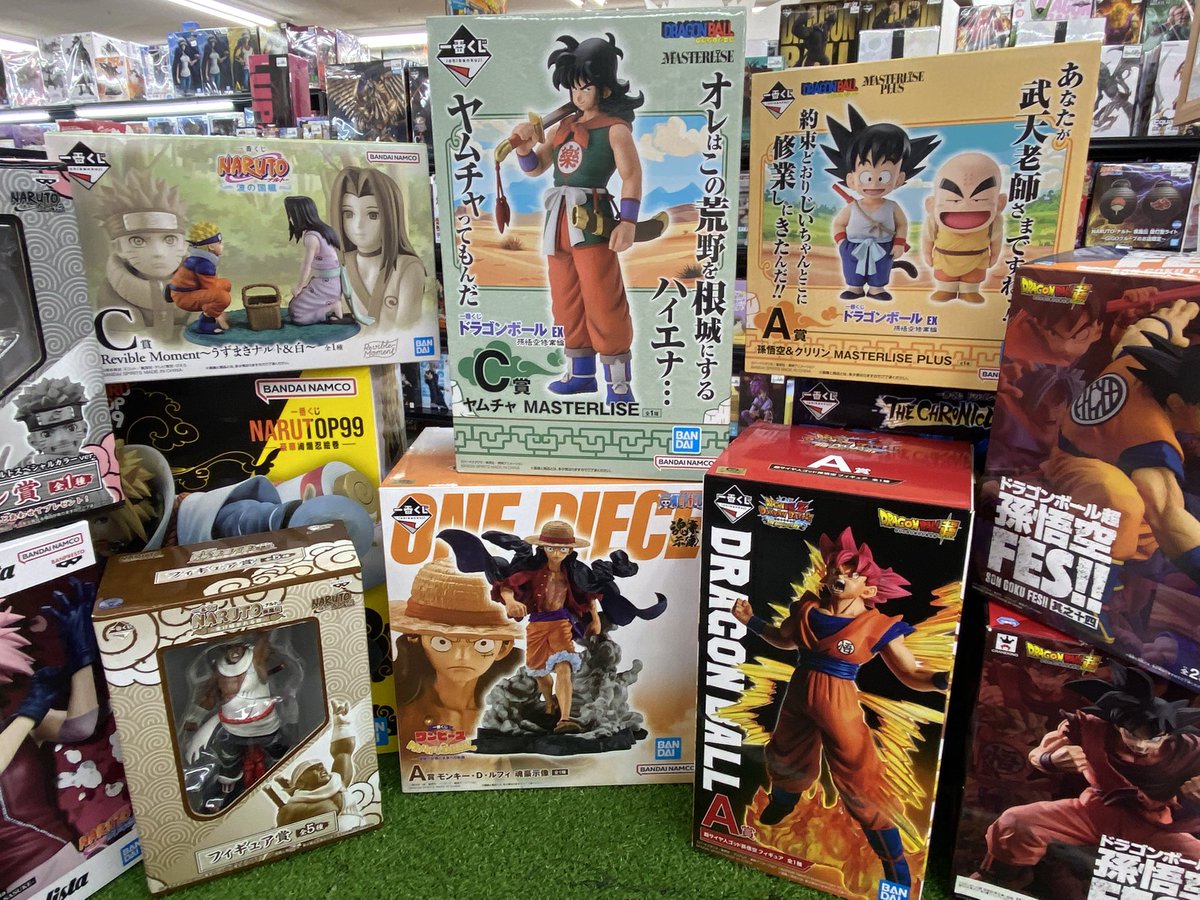 ナルト、ドラゴンボール、ワンピースのフィギュアたくさんお持ち込み