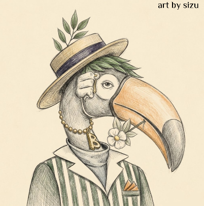sizu1r's tweet photo. Everyone else was making threads about The Beaks.

I am drawing one.
Not for engagement. Not for a whitelist spot. I just reached a point where the art stayed in my mind for so long that I needed to sit down and create something from it.

That is usually how I know a project actually means something to me. 

I kept looking at Dima's work and noticing how intentional everything feel. Nothing is placed randomly. Every symbol, object and little detail feel connected to a bigger world behind the character. The more I looked, the more I wanted to understand it.

So I started sketching. my own hand-drawing art also add ibix paint vibes add.

20 Years of Inspection. Because that line stayed with me the most. You can feel those years inside the work. Not just skill, but observation. Patience. Repetition. The kind of artistic identity that only happens when someone spend years refining the same vision instead of chasing trends.

That is what make The Beaks feel different to me.

So instead of writing another post about the collection, I wanted to contribute something personal to it.

This is my entry for @thebeaksart  @DKashtalyan