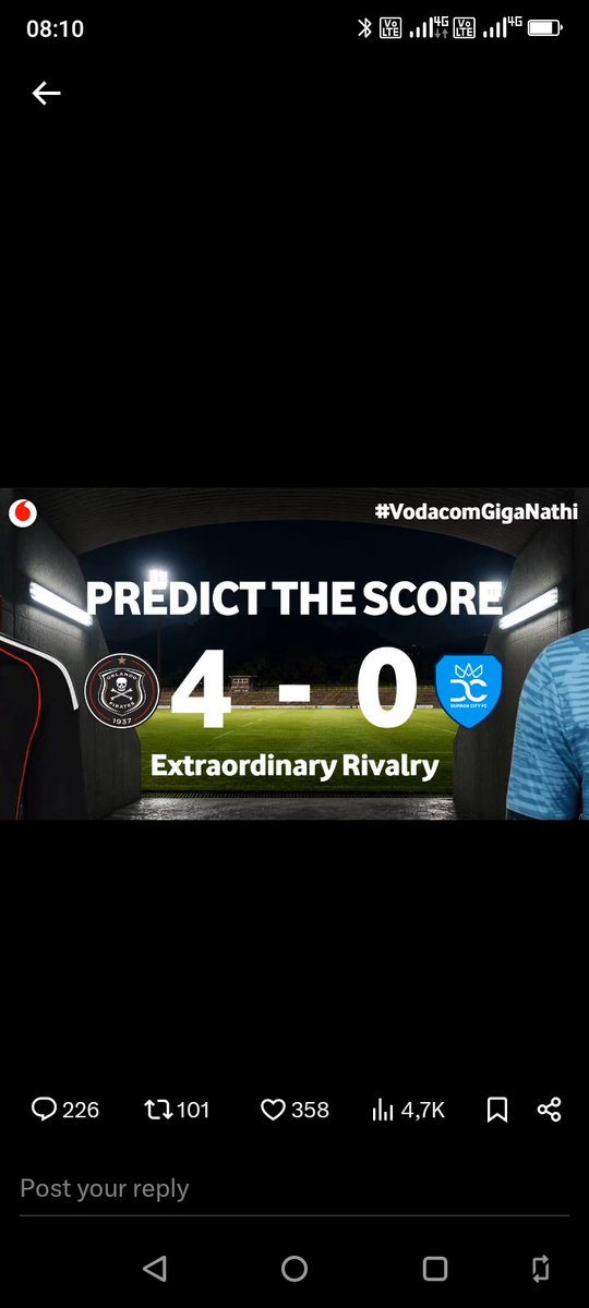 BothasLucas's tweet photo. @orlandopirates @Vodacom https://t.co/T1HAZlbln9