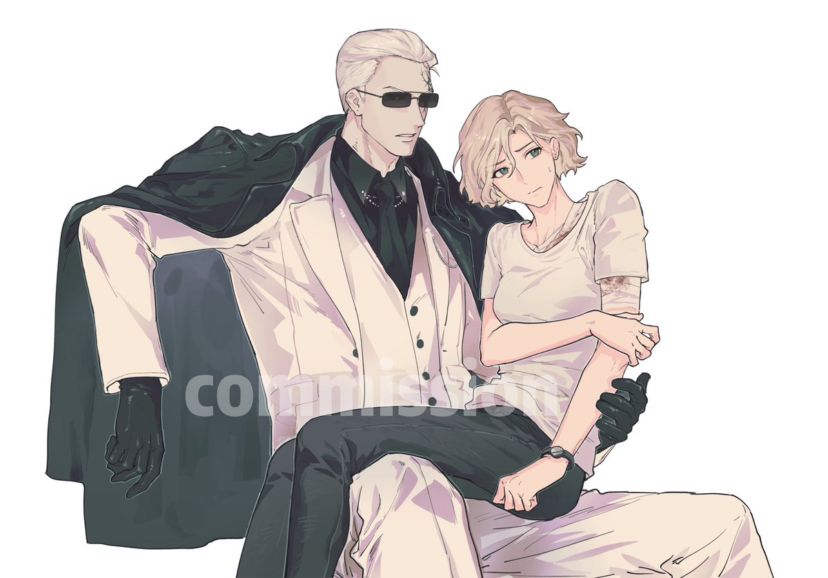 M00NYU1's tweet photo. 僵持的二人
*是约的稿！
#residentevil #re9    #Zeno  #graceashcroft https://t.co/Gie9lw5kMi