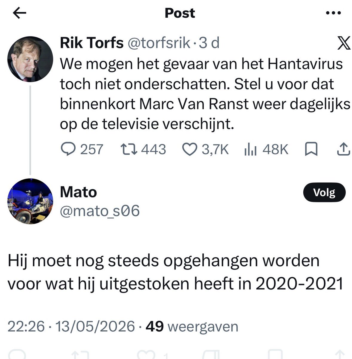 Marc Van Ranst tweet media