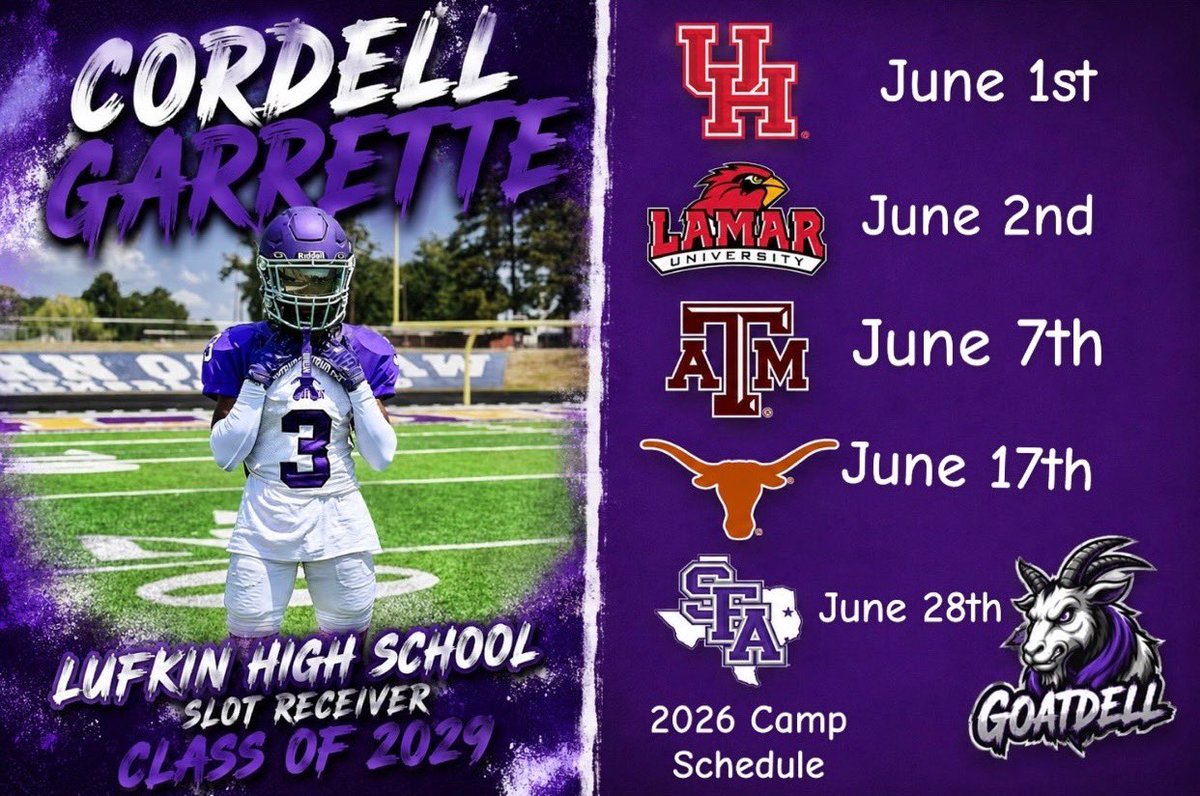 GarretteCordell's tweet photo. Couple of clips as we finish up springball Now Iโm on to camps and training .#springgame #blocking #makingplays @abseckLPFB @LufkinRecruit @TRILLDB @Coach_Nagle @Bell_Brian_ @ciege81 @HolmonWiggins @_CoachDiaz @Coach_Guap https://t.co/nKRgTVwZ5V