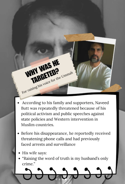 balush101's tweet photo. Who is Naveed Butt?
Why was he forcefully disappeard?

#FreeNaveedButt https://t.co/vtTgzLejqB