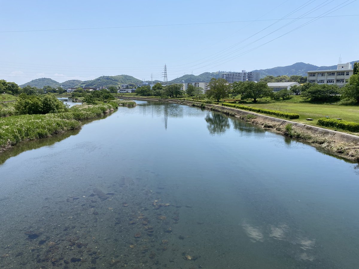 nishimori69's tweet photo. うーん、気持ちいい。鏡川 https://t.co/Mo9GlvI7it