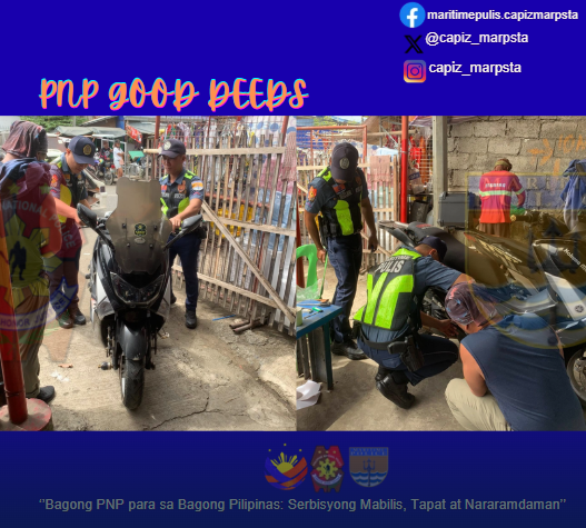 capiz_marpsta's tweet photo. To serve with integrity and accountability for the welfare of the people.
Travel safely and take care along the way!
#BagongPilipinas
#ToServeAndProtect
#ByLandAndSeaWeOvercome
#BagongPNPparaSaBagongPilipinas
#SerbisyongMabilisTapatatNararamdaman https://t.co/w3JV2ZvMwH
