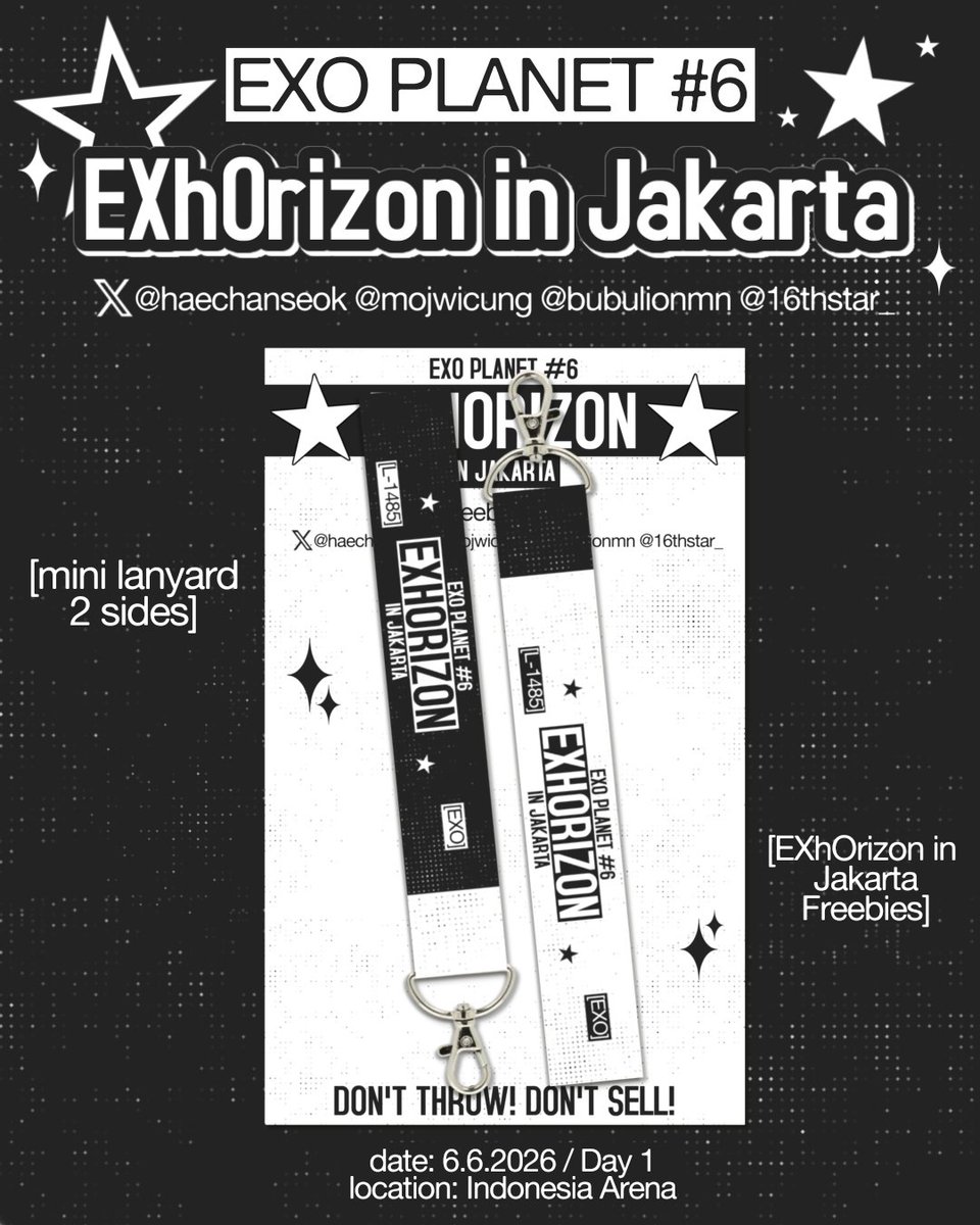 bubulionmn's tweet photo. ★ 𝐄𝐗𝐎 𝐏𝐥𝐚𝐧𝐞𝐭 #𝟔 ★
𝐄𝐗𝐡𝐎𝐫𝐢𝐳𝐨𝐧 𝐢𝐧 𝐉𝐚𝐤𝐚𝐫𝐭𝐚

𝘧𝘳𝘦𝘦𝘣𝘪𝘦𝘴 𝘣𝘺 @haechanseok @mojwicung @bubulionmn @16thstar_

🗓️: 𝟔.𝟔.𝟐𝟎𝟐𝟔 | 𝐃𝐚𝐲 𝟏 
📍: 𝐈𝐧𝐝𝐨𝐧𝐞𝐬𝐢𝐚 𝐀𝐫𝐞𝐧𝐚
𝘛𝘙𝘈𝘋𝘌 ❎ 
𝘋𝘖𝘕’𝘛 𝘛𝘏𝘙𝘖𝘞! 𝘋𝘖𝘕’𝘛 𝘚𝘌𝘓𝘓! https://t.co/xEYt0aMUFk