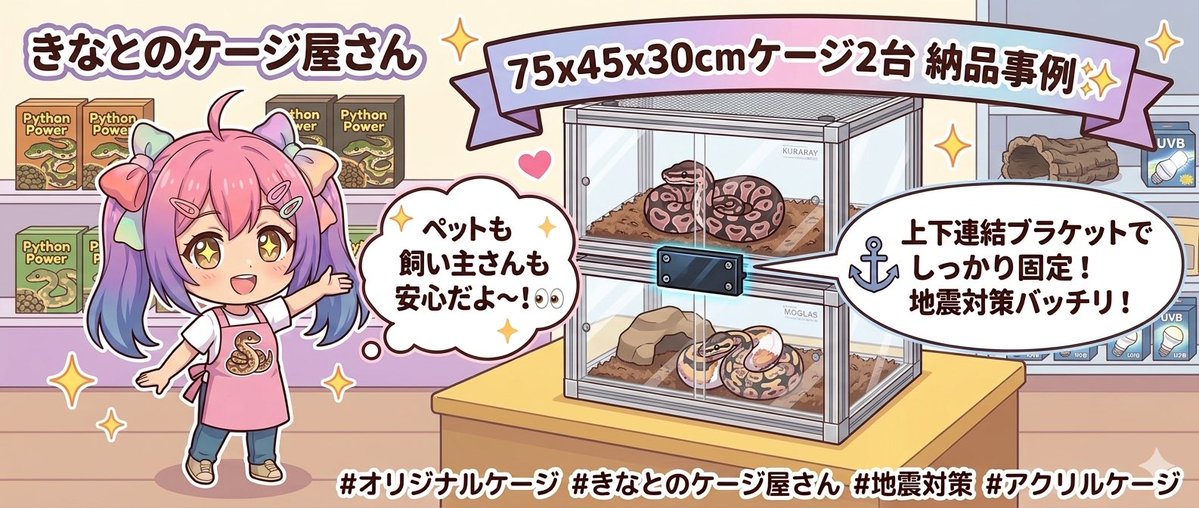 アクリルケージ　きなとのケージ屋さん AnimalSHOPきなと・きなとのケージ屋さんおかげさまで10周年