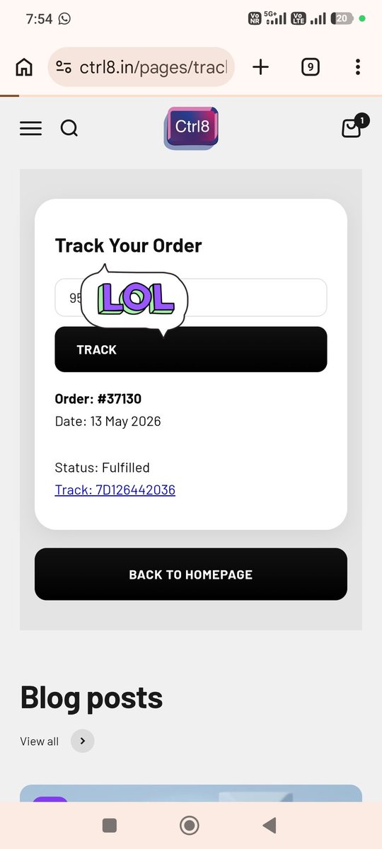 rishumanmohan's tweet photo. @ctrl8india Order was placed on 13 May and was expected to be delivered the next day, but it has still not been picked up. https://t.co/RhD7VH26On