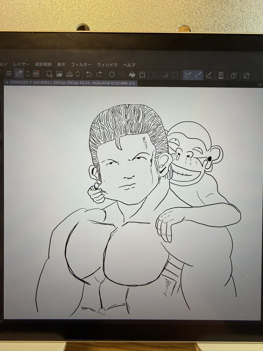 No.55】 ターちゃんを描いた。 #模写 #ジャングルの王者ターちゃん