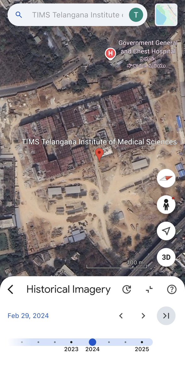 finvtechie's tweet photo. @AapannaHastham Fool ! Google maps building images are not real time objects. Refreshed in  every 1-3 years. Cong govt formed in dec 23 conceptualised, planned, tendered and constructed tims in 3 months?. Are people fools?. Check the screenshots https://t.co/a2cD0tn8do
