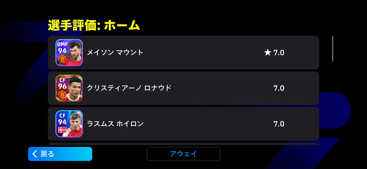 ucjuwi's tweet photo. ディフェンス謎���ーブでワンチャンス全部決められた結果、評価点低い相手がマンオブザマッチになる謎の現象 https://t.co/r1Kg6aJqXm