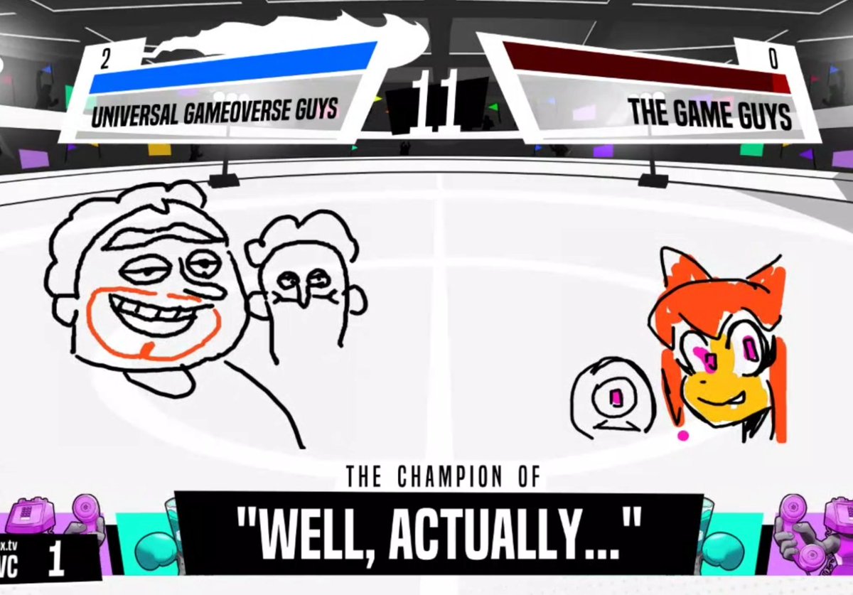 HomebrewedDK's tweet photo. Gameoverse Themed TKO game
#Gameoverse #Jackbox #UniversalBasicGuys https://t.co/0KRhWwtNRa