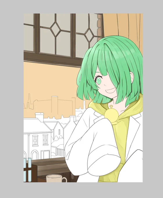 ようやく今月のお仕事も脱稿したので、カードイラスト作成を再開します。背景キツイ