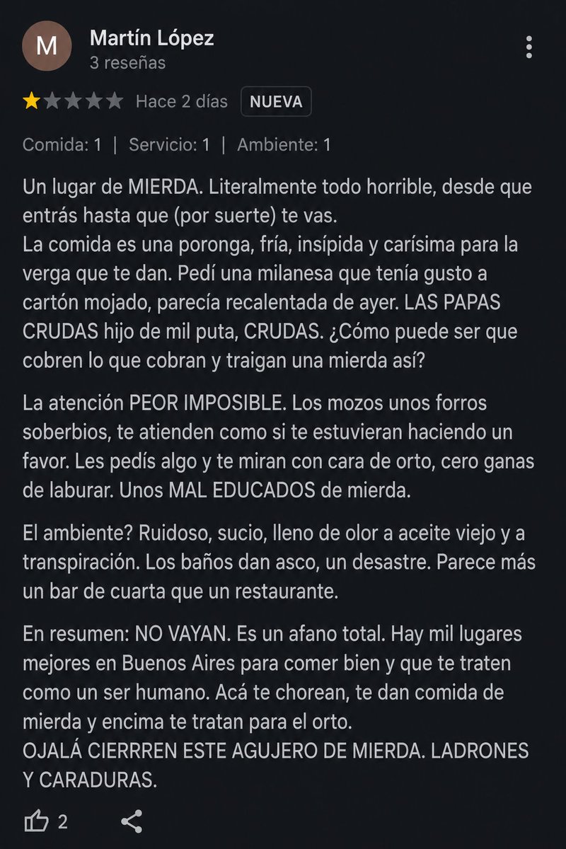 Opiniones Negativas tweet media