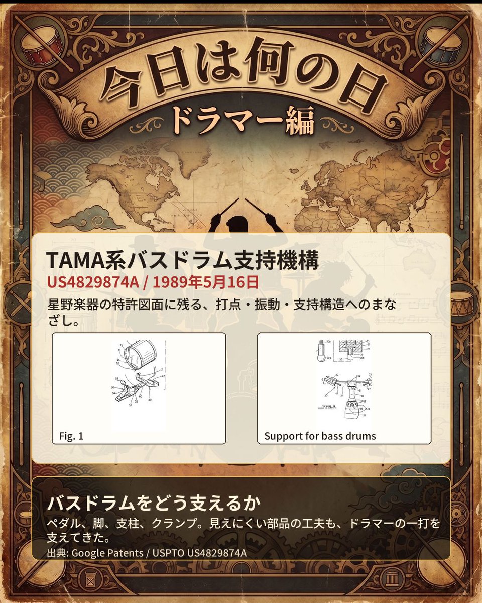 今日は何の日？】📅✨ #ドラム史 #TAMA #ドラム機材 🥁 1989年5月16日