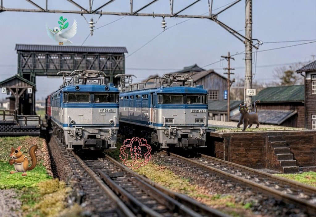 お昼休みに一枚だけ模型写真を貼ろう #TOMIX #EF81 #Nゲージ #鉄道模型