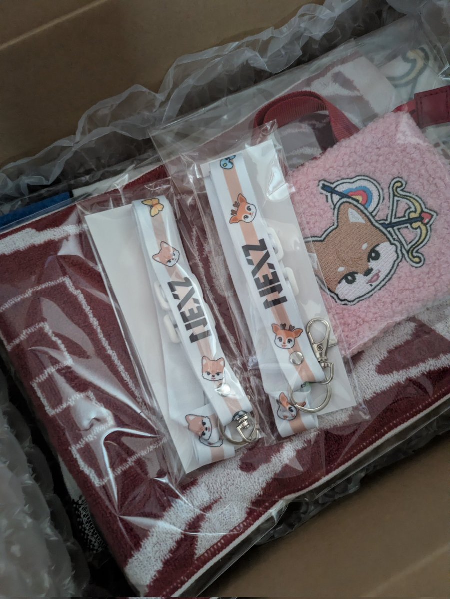 NEXZのグッズ届いた！ 予算の関係上、ポーチはゴニだけにしたけど