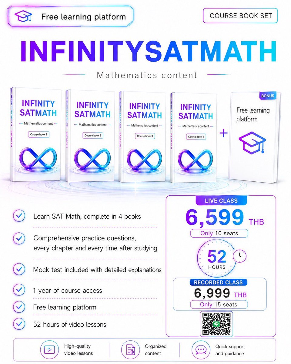 Infinitymaths2_'s tweet photo. ตอนนี้เรามีคอร์สอยู่น้าา คอร์สSat math ใช้ยื่นบัญชีมธ ฬ รอบ1ได้+คณะอินเตอร์แทบทุกที่เลย เราสร้างเว็ปเอง+ทำชีทเองทุกหน้าเลย🥺❤️ สนใจแอดไลน์มาได้เลย���ะคะ #satmath #dek70 https://t.co/Ekd656Ny43