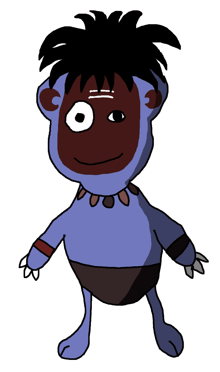 Rbcachu92's tweet photo. Remember the hyperactive, horror-inspired shaman/monkey hybrid Gorgonite Insaniac from the movie Small Soldiers? He recently got the Animal Crossing treatment. ;) #crossover #fanart https://t.co/EbpIqa6Jty