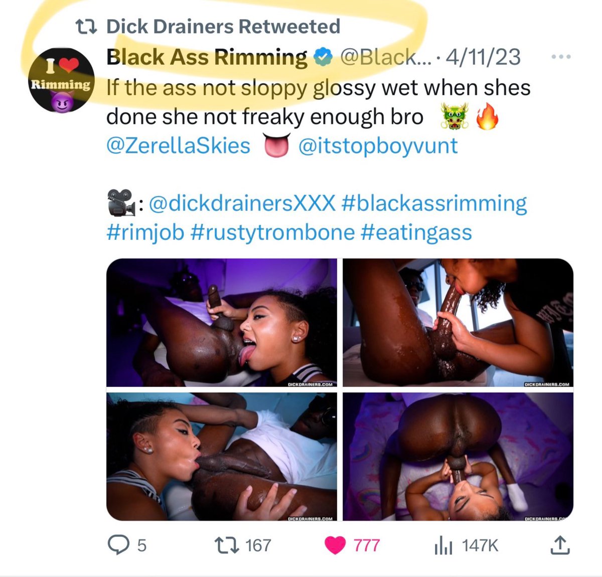 Black Ass Rimming tweet media