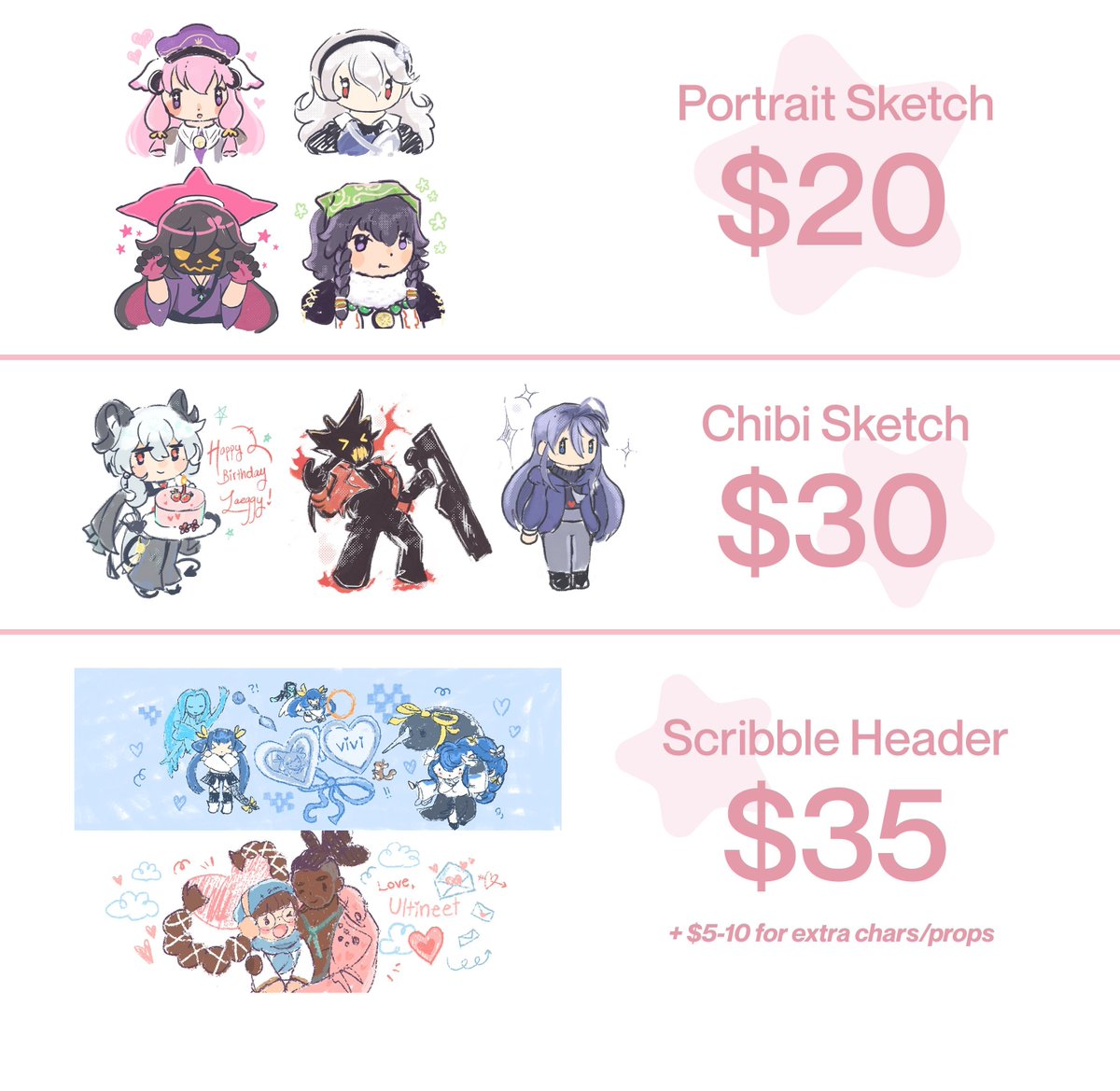 loveYinghua's tweet photo. Opening regular c0mmissions and Pay What You Want drawings 💙 If you can't afford my prices here (let's say you want to spend $10), I can give you a drawing based on what you pay. Minimum must be $6 though. 🥰 Google form in replies pls write your budget in the c0mm type! https://t.co/TBzDEz44S8