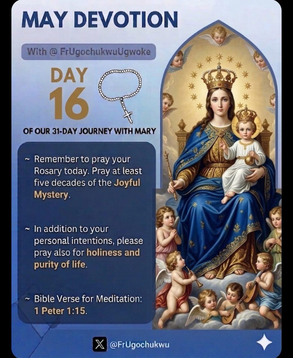 FrUgochukwu's tweet photo. 31-day journey with Mary

Day 16: https://t.co/MeWoUbzz5T