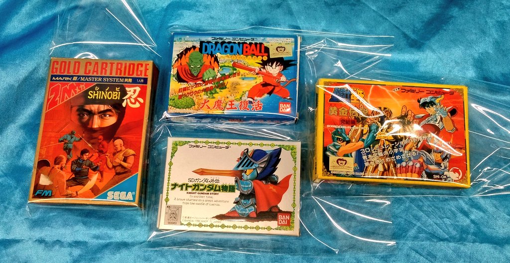 ファミコンソフト SHINOBI忍、ドラゴンボール大魔王復活、SDガンダム