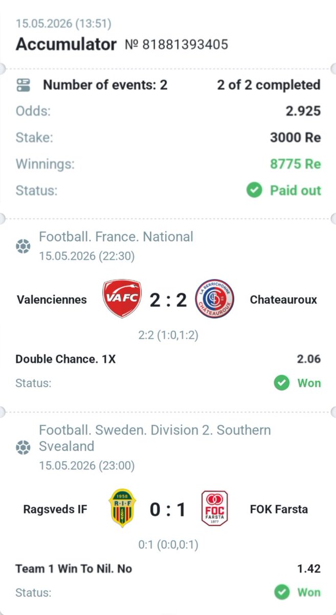 3+ daily football odds tweet media