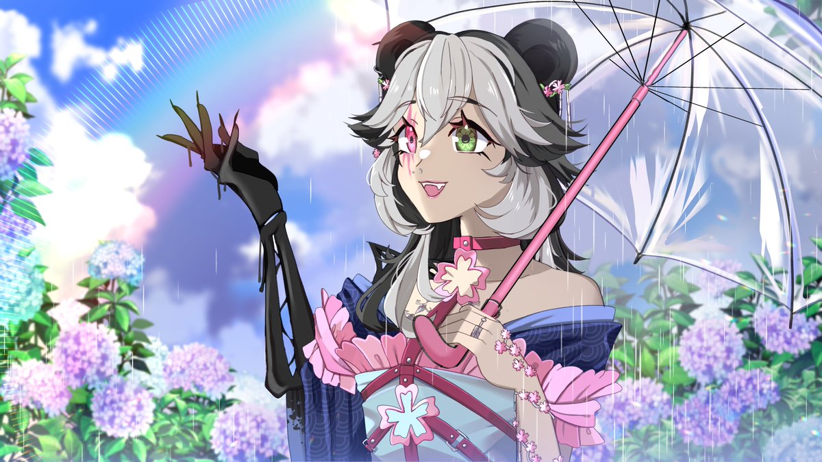 pndlebear's tweet photo. If April Showers should come your way, they bring the flowers that bloom in May ~❀~

🎨: @ChronyaSW https://t.co/L3VqF6z35g