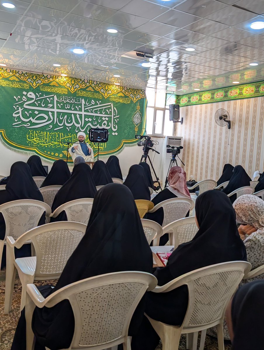 A_m3ash's tweet photo. الشيخ عبدالرضا معاش يستقبل وفداً من طالبات الكلية التقنية  الشطرة الناصريةفي مؤسسة المعصومين الاربعة عشر عليهم السلام بكربلاء المقدسة https://t.co/exZWHXd6RR