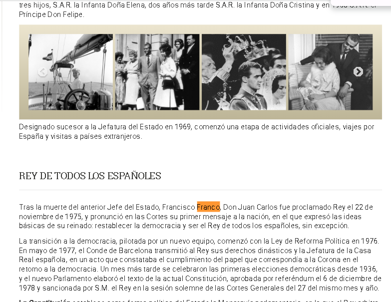 ARMH_Memoria's tweet photo. En la página web de la Casa Real se sigue llamando al dictador genocida Francisco Franco 'anterior jefe de Estado'. En el año 2026 se blanquea al fascismo con dinero público. Y el Gobierno lo permite. @avtorresp @SE_MemoDemo  @sanchezcastejon    https://t.co/5ba4JvjtEH https://t.co/stu27eIZw4