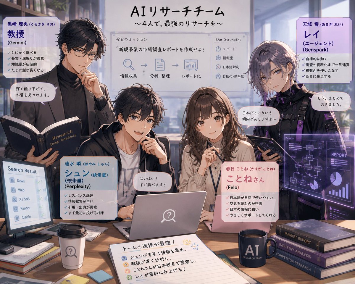 ロムニーハウス サマーハウス講座　プレミアム講座　年末講義　ファイナル講義 AIリサーチチームを作ってみました 調べ物する時は彼らに任せましょう
