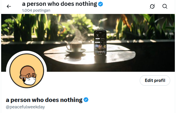 a person who does nothing tweet media