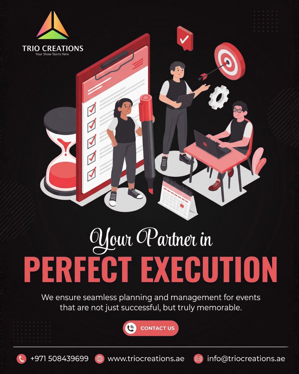 triocreations's tweet photo. From planning to execution, we make every event unforgettable. ✨
Your trusted partner for seamless event management.

📞 +971 508439699
📧 info@triocreations.ae
🌐 https://t.co/URx0tq9lg3

#TrioCreations #EventManagement #DubaiEvents #CorporateEvents #EventPlanner https://t.co/AwDO2UpGdF