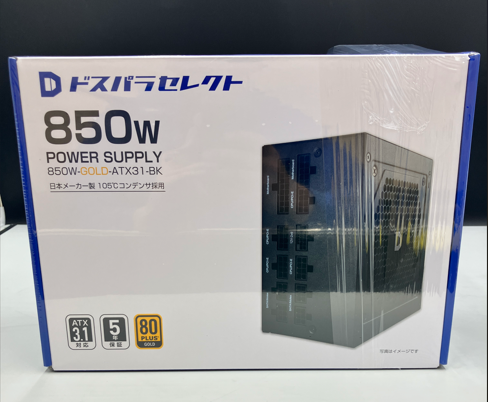 ドスパラセレクト】 850W-GOLD-ATX31-BK（850W / ATX 3.1対応） 14,480