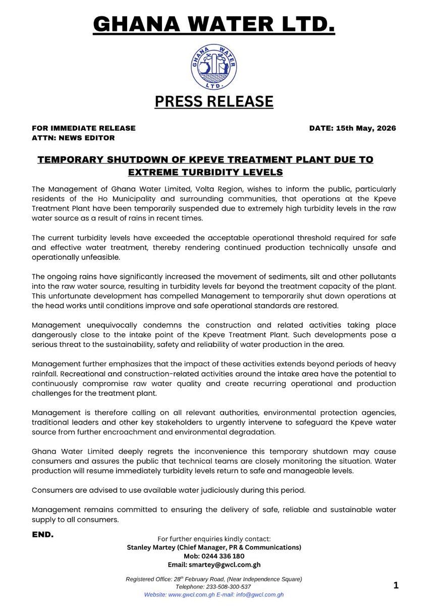 Ghana Water Ltd. tweet media