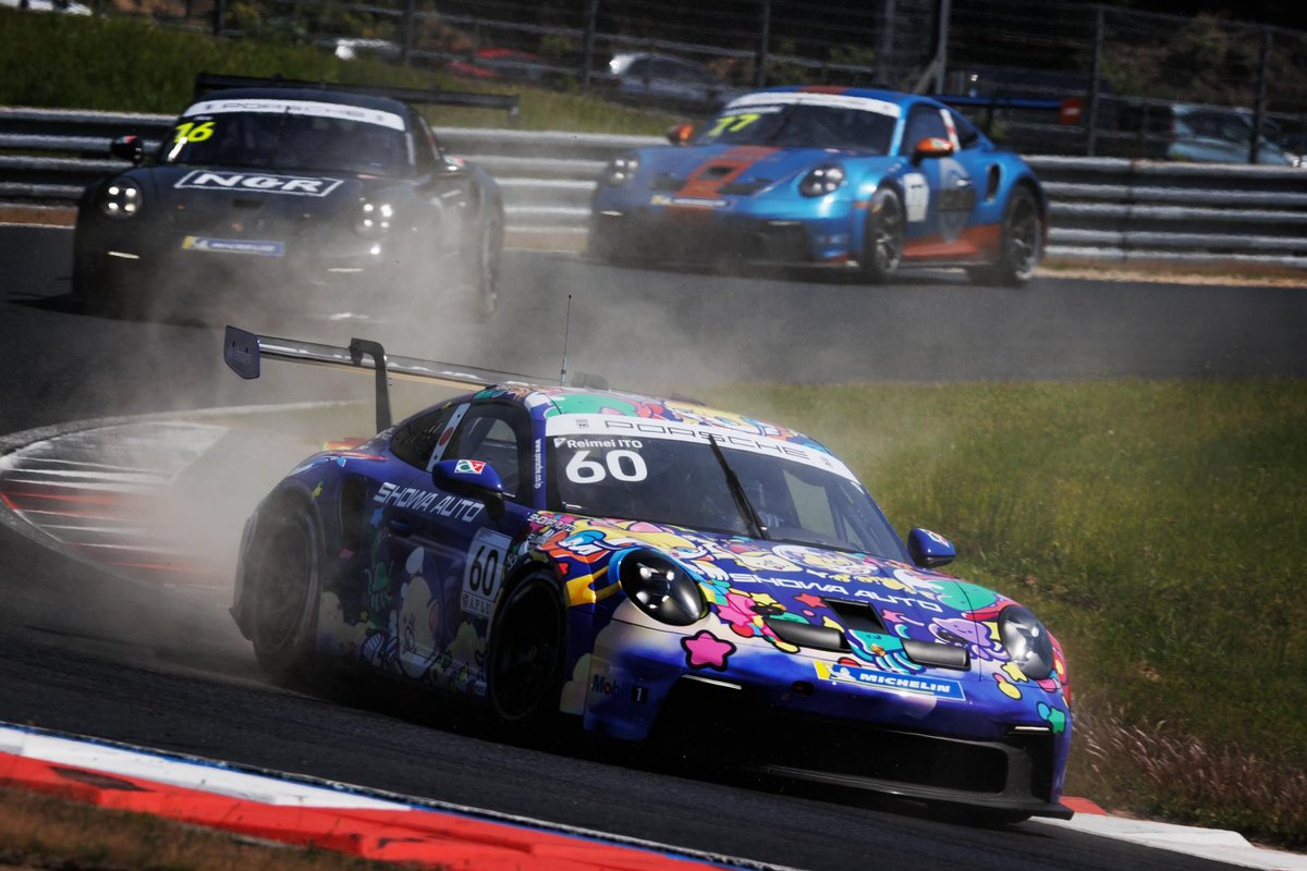reimei_ito_'s tweet photo. #PCCJ Rd2
予選 P4
決勝 P3
スタートは上手く行きましたが、根本のペースが上位2台に及ばないのが現状です。
明日に向けていくつか変更したのできっと上手く行く🔥
ドライビングも改善します。
明日は3番手からスタートです!
※911GTSのスポーツ+モードでの燃費は6.5km/ℓでした!
#showaauto https://t.co/tS8IOhKvDO
