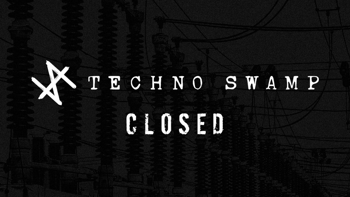odd_techno's tweet photo. 𝗧𝗘𝗖𝗛𝗡𝗢 𝗦𝗪𝗔𝗠𝗣 ---closed---  
TECHNOSWAMPはクローズいたします 
たくさんの皆さんのご協力ありがとうございました 
またどこかでお会いしましょう https://t.co/wDpQEtPNkV