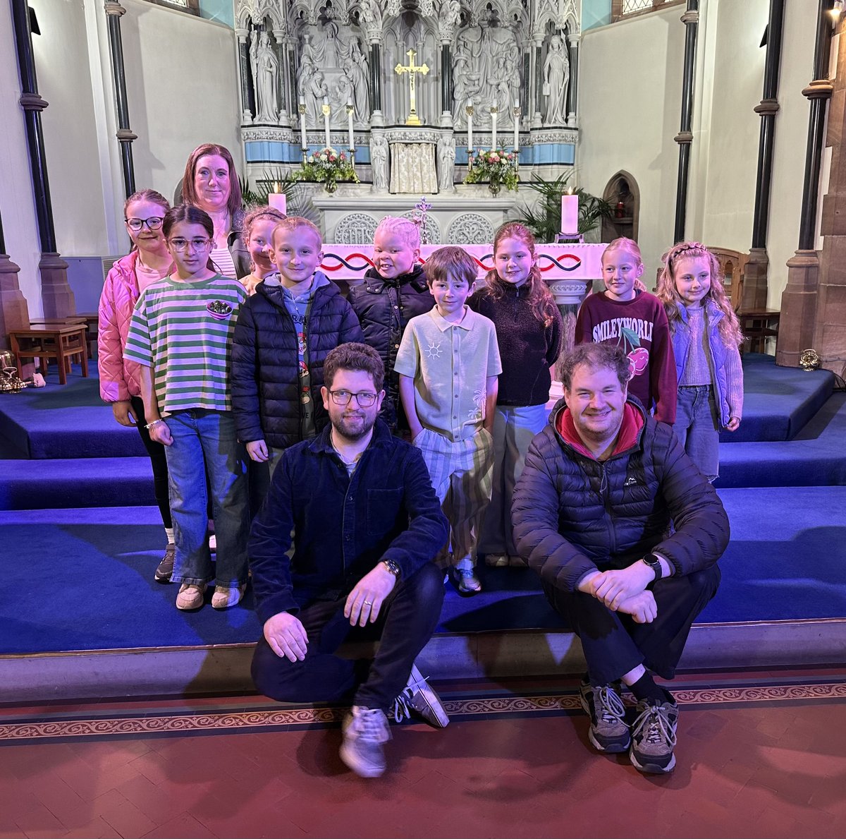 blessed_davies's tweet photo. Well done to all our candidates and thank you to Father Innocent, Father John and especially to our catechists Adam, Louise and Alan for all their hard work in preparing the children for today. https://t.co/hX8N07j7De