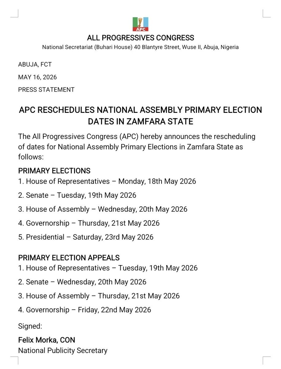 APC Nigeria tweet media
