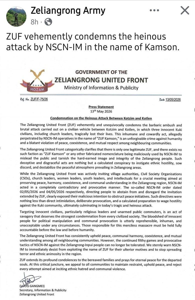 JShakurB's tweet photo. @IncminorityRJ @Hao27220 It is pure cowardice for the Tangkhul led-NSCN-IM to orchestrate a barbaric ambush using a proxy org but the ultimate act of cowardice is targetting &amp; murdering reverends &amp; men of God while hiding behind slogans of faith like "This for Christ, That for Christ." https://t.co/PbJhmz7pJi