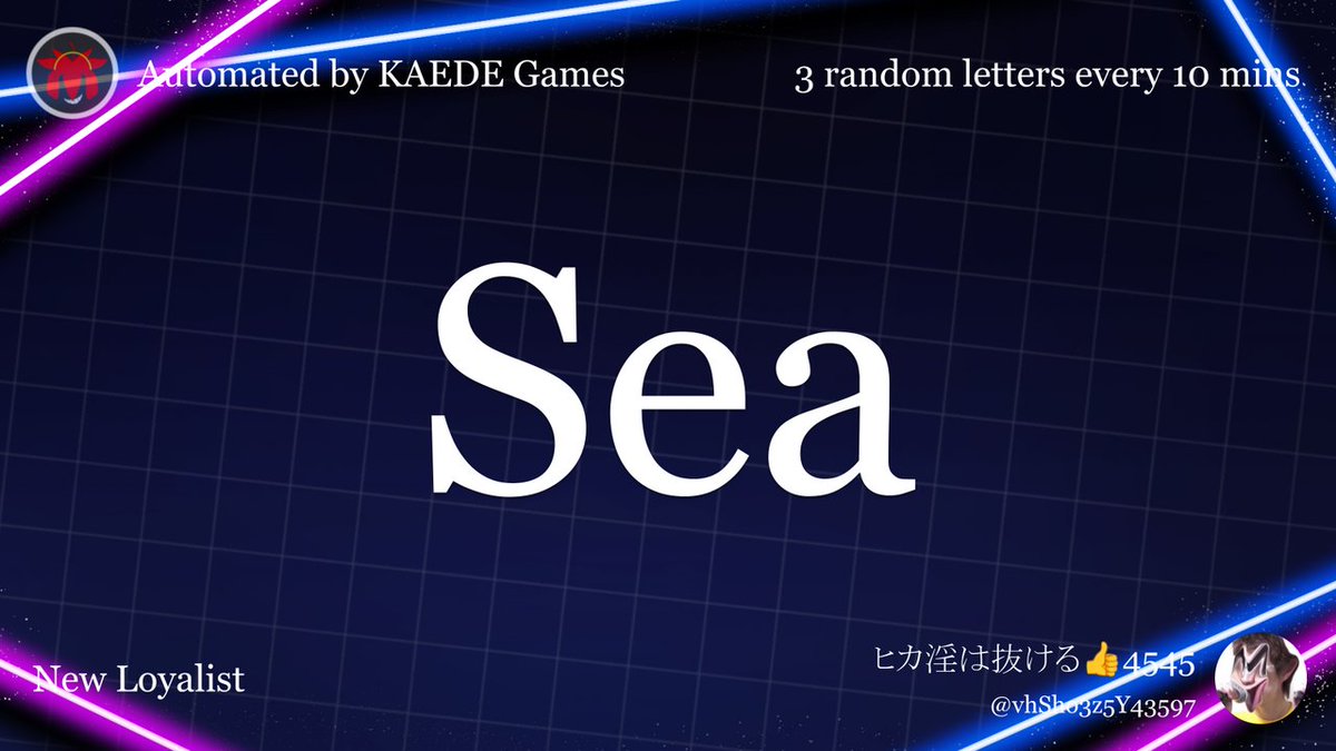3 random letters every 10 mins tweet media