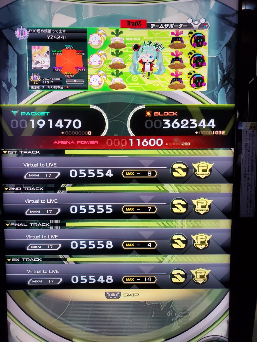 サーバー対抗戦の自選ギリギリまで迷って色々漁ったらVirtual to LIVE